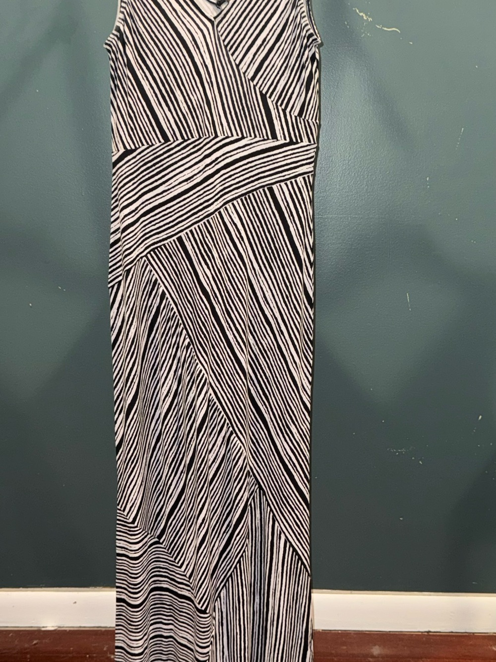 Tommy Bahama Black & White Striped Maxi Dress